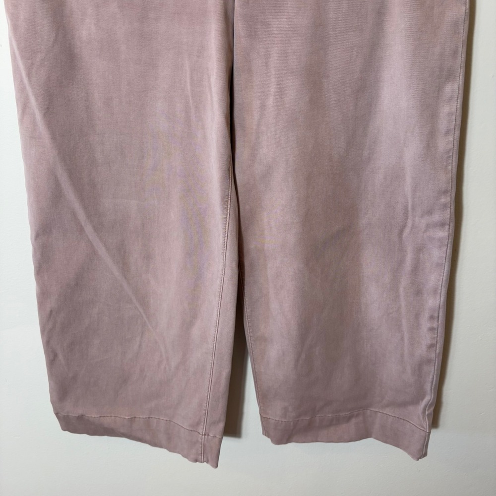 SPANX Wide Leg Cropped Pants‎ Womens XL Pull On Button Pocket Mauve Casual - Picture 3 of 7